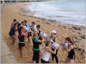 Boxing practice in Beach 2